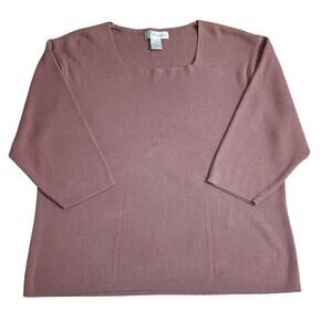 DressBarn Short Sleeve Purple Blouse XL